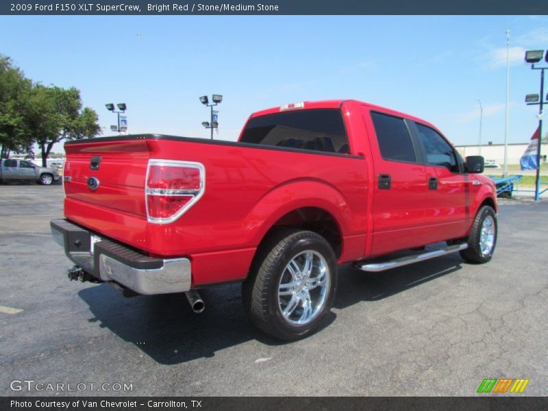 Bright Red / Stone/Medium Stone 2009 Ford F150 XLT SuperCrew