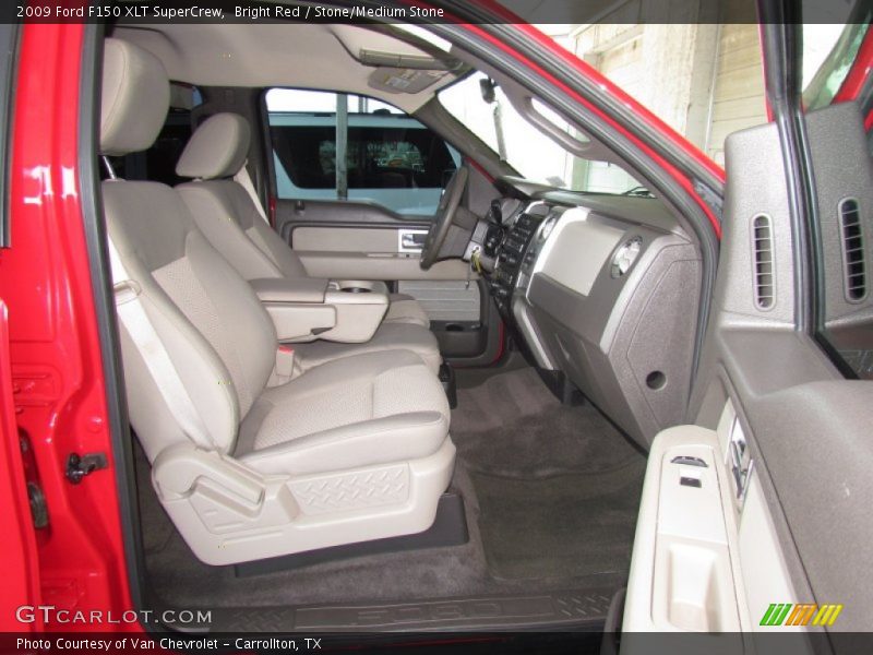 Bright Red / Stone/Medium Stone 2009 Ford F150 XLT SuperCrew