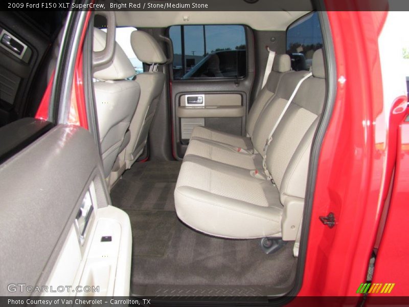 Bright Red / Stone/Medium Stone 2009 Ford F150 XLT SuperCrew