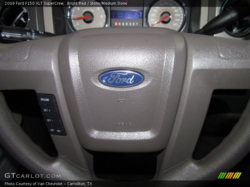 Bright Red / Stone/Medium Stone 2009 Ford F150 XLT SuperCrew