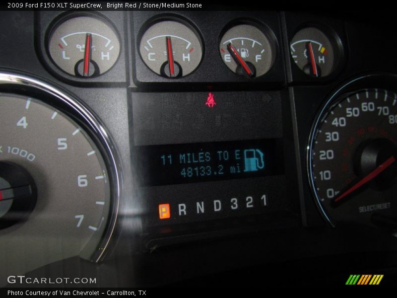 Bright Red / Stone/Medium Stone 2009 Ford F150 XLT SuperCrew