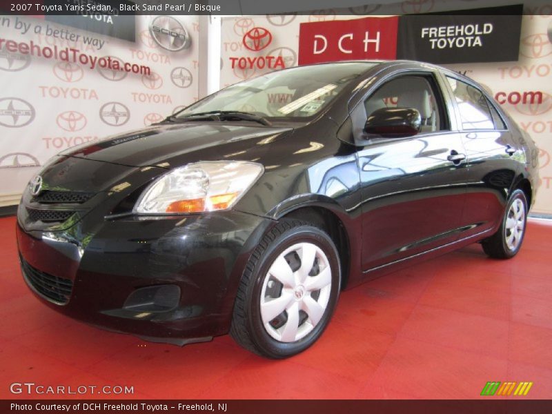 Black Sand Pearl / Bisque 2007 Toyota Yaris Sedan