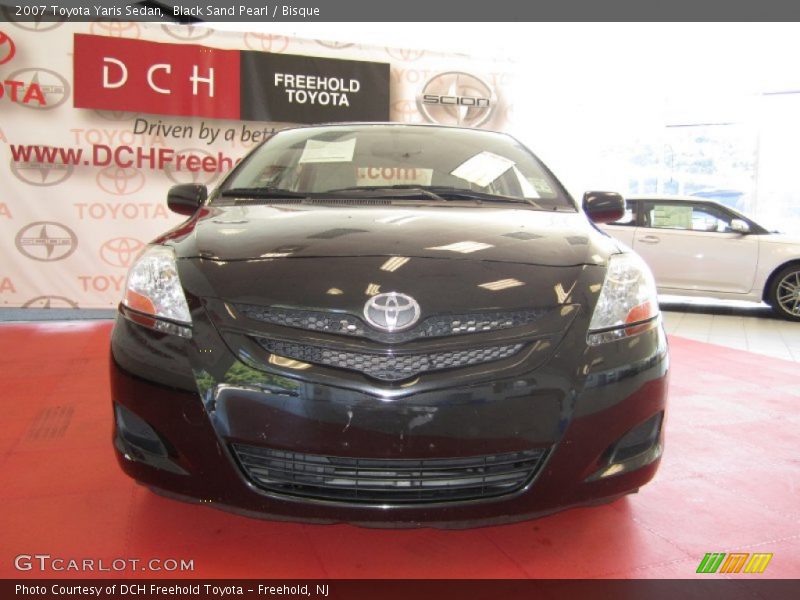 Black Sand Pearl / Bisque 2007 Toyota Yaris Sedan