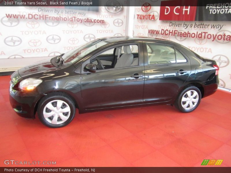 Black Sand Pearl / Bisque 2007 Toyota Yaris Sedan