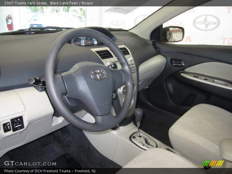 Black Sand Pearl / Bisque 2007 Toyota Yaris Sedan