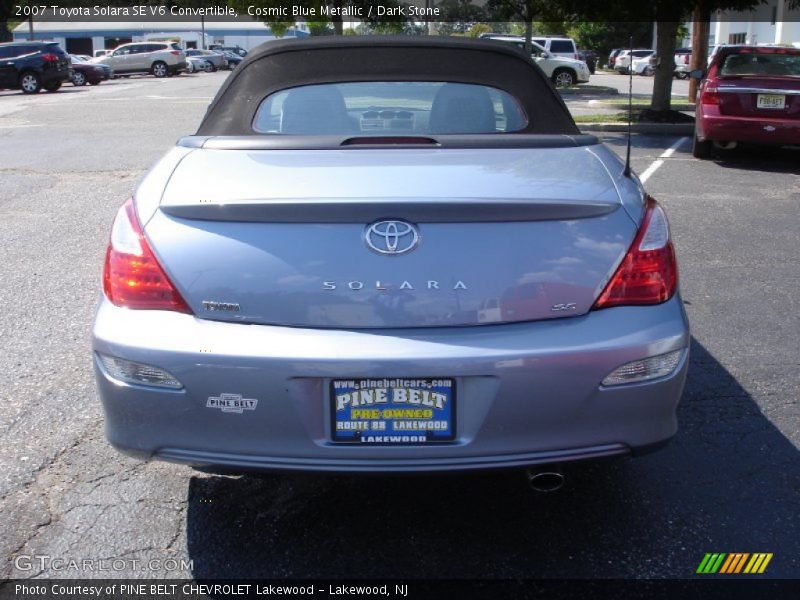 Cosmic Blue Metallic / Dark Stone 2007 Toyota Solara SE V6 Convertible