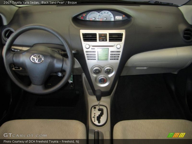 Black Sand Pearl / Bisque 2007 Toyota Yaris Sedan