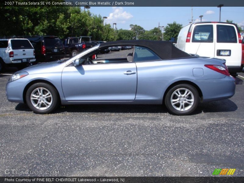 Cosmic Blue Metallic / Dark Stone 2007 Toyota Solara SE V6 Convertible