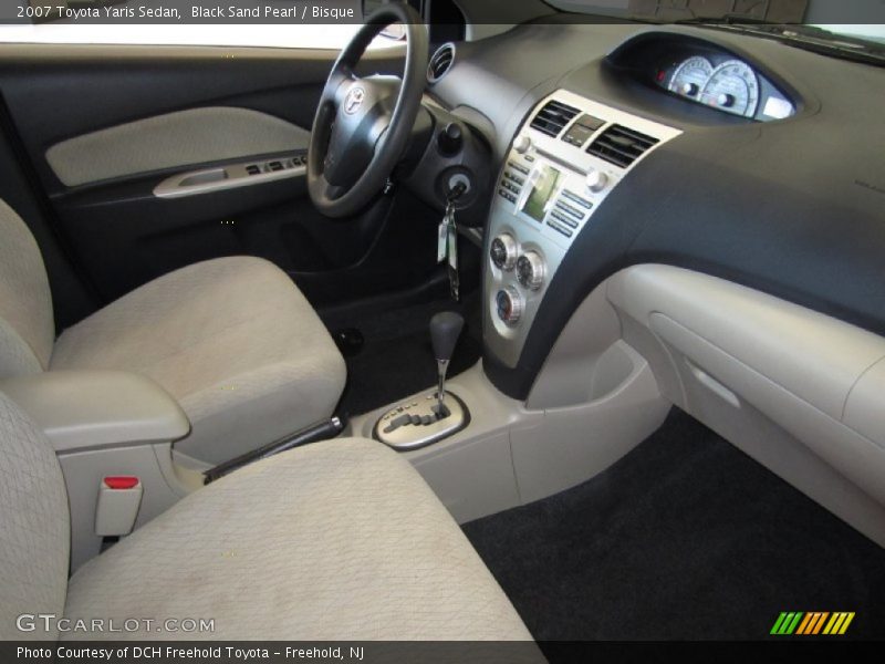 Black Sand Pearl / Bisque 2007 Toyota Yaris Sedan