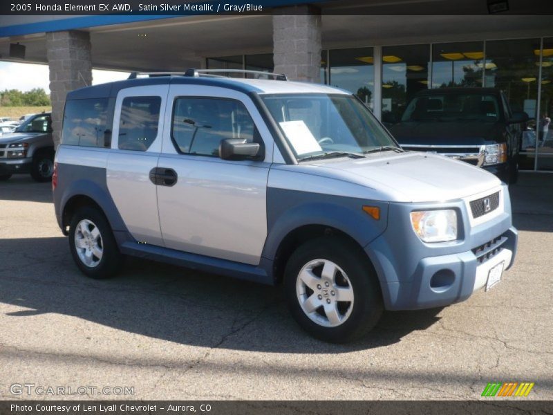 Satin Silver Metallic / Gray/Blue 2005 Honda Element EX AWD