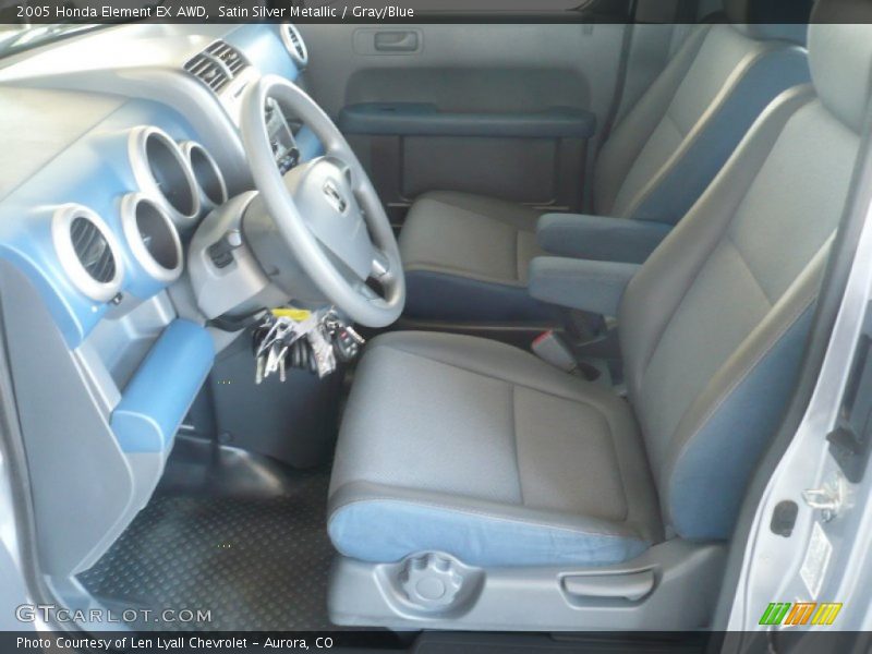 Satin Silver Metallic / Gray/Blue 2005 Honda Element EX AWD