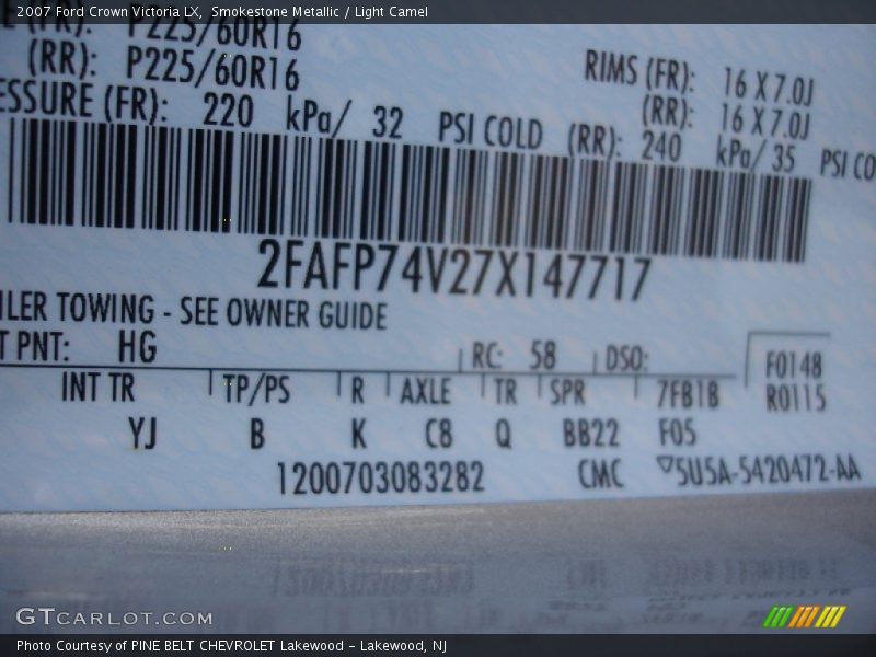 Smokestone Metallic / Light Camel 2007 Ford Crown Victoria LX