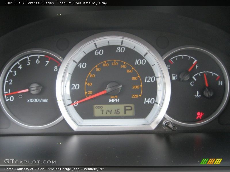 Titanium Silver Metallic / Gray 2005 Suzuki Forenza S Sedan