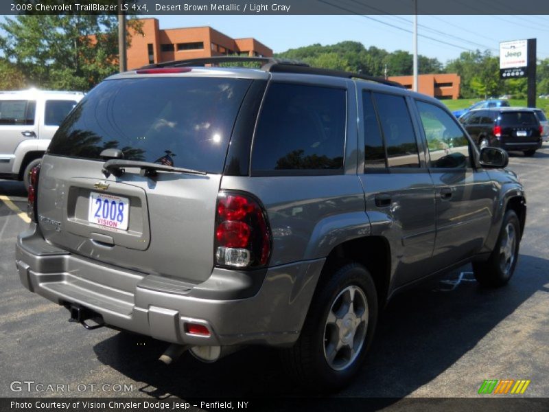 Desert Brown Metallic / Light Gray 2008 Chevrolet TrailBlazer LS 4x4