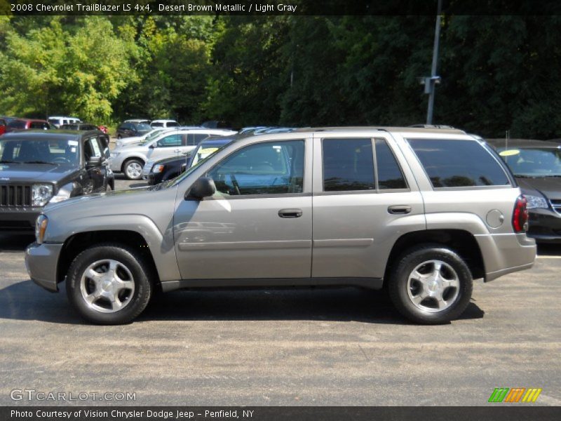 Desert Brown Metallic / Light Gray 2008 Chevrolet TrailBlazer LS 4x4