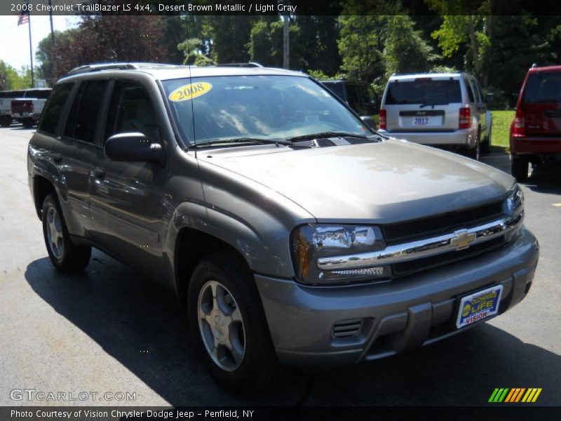 Desert Brown Metallic / Light Gray 2008 Chevrolet TrailBlazer LS 4x4
