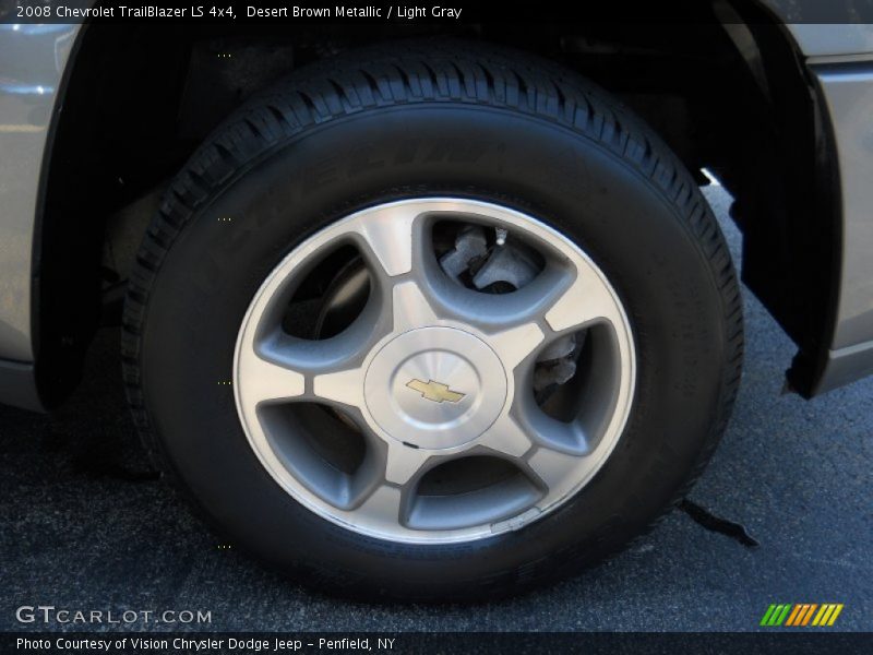 Desert Brown Metallic / Light Gray 2008 Chevrolet TrailBlazer LS 4x4