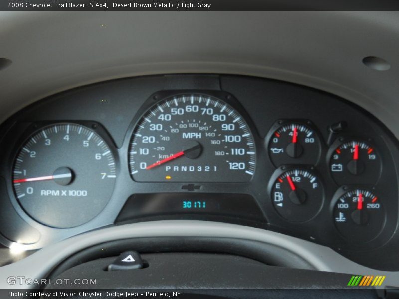 Desert Brown Metallic / Light Gray 2008 Chevrolet TrailBlazer LS 4x4