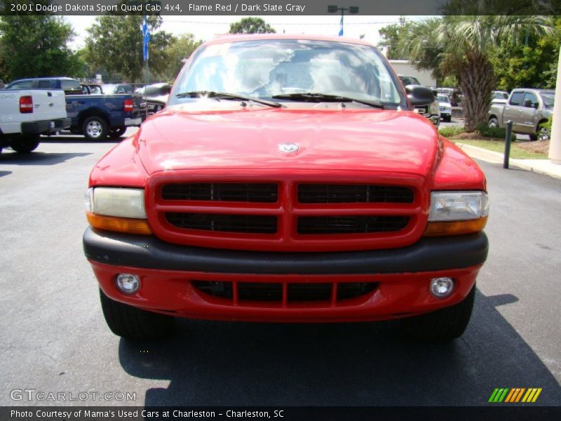 Flame Red / Dark Slate Gray 2001 Dodge Dakota Sport Quad Cab 4x4