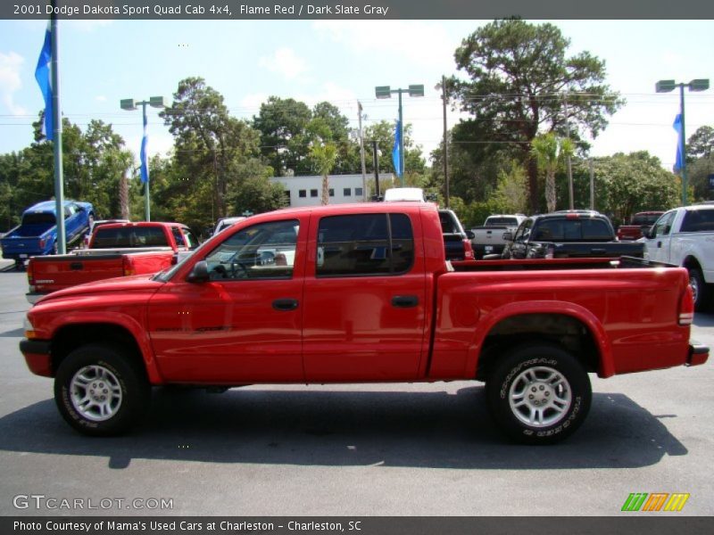 Flame Red / Dark Slate Gray 2001 Dodge Dakota Sport Quad Cab 4x4