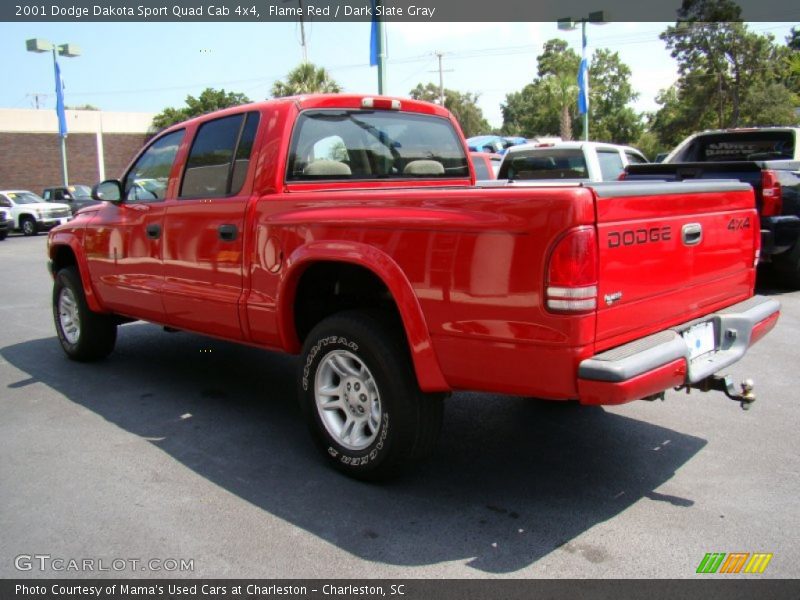 Flame Red / Dark Slate Gray 2001 Dodge Dakota Sport Quad Cab 4x4