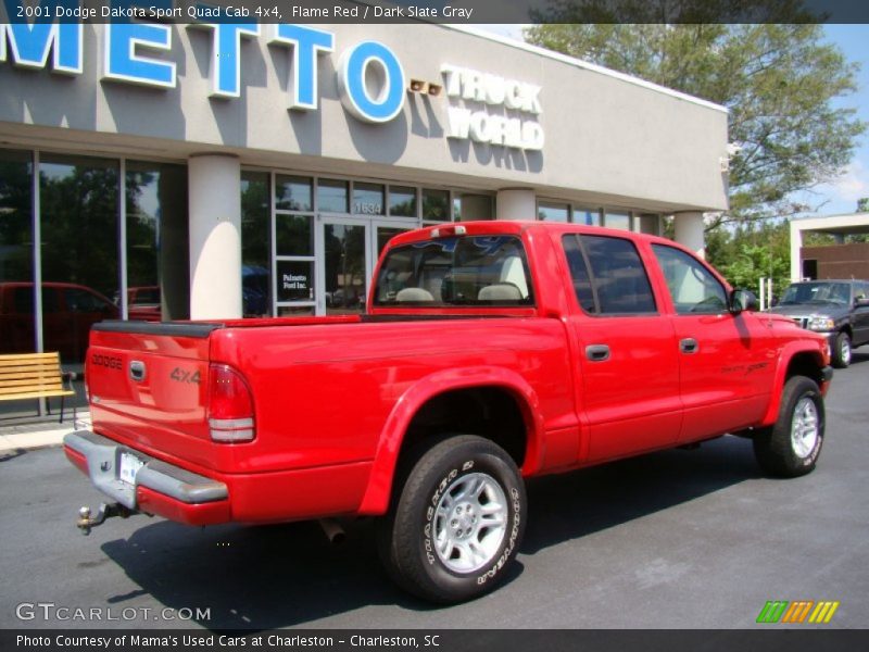 Flame Red / Dark Slate Gray 2001 Dodge Dakota Sport Quad Cab 4x4