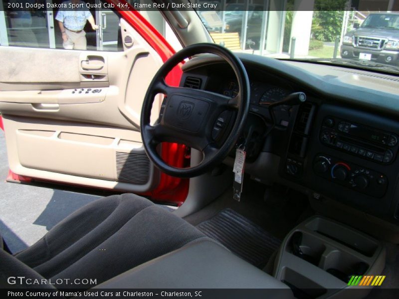 Flame Red / Dark Slate Gray 2001 Dodge Dakota Sport Quad Cab 4x4