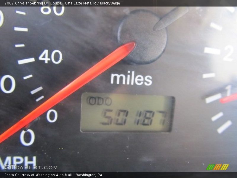 Cafe Latte Metallic / Black/Beige 2002 Chrysler Sebring LXi Coupe