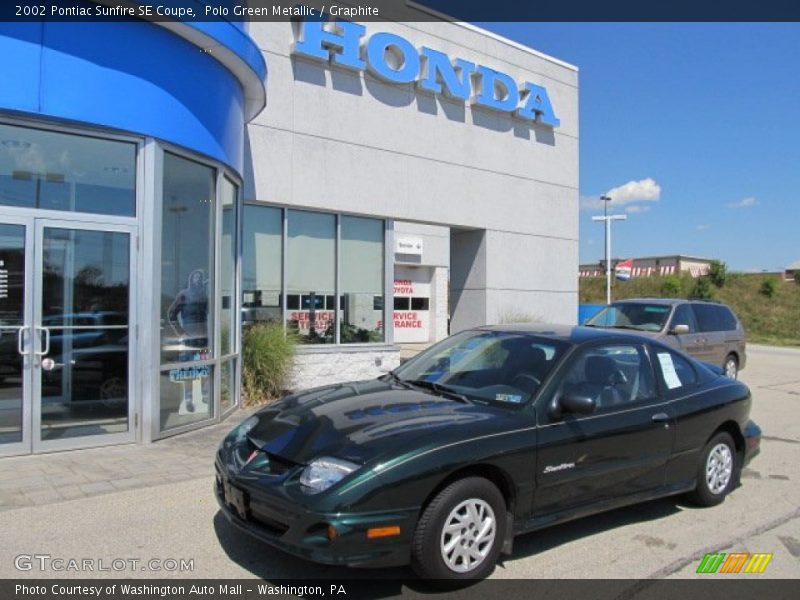 Polo Green Metallic / Graphite 2002 Pontiac Sunfire SE Coupe