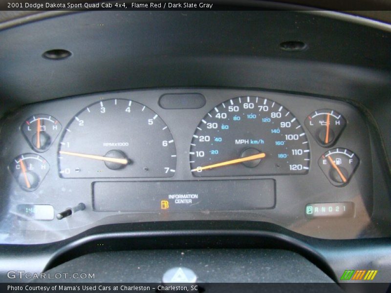  2001 Dakota Sport Quad Cab 4x4 Sport Quad Cab 4x4 Gauges