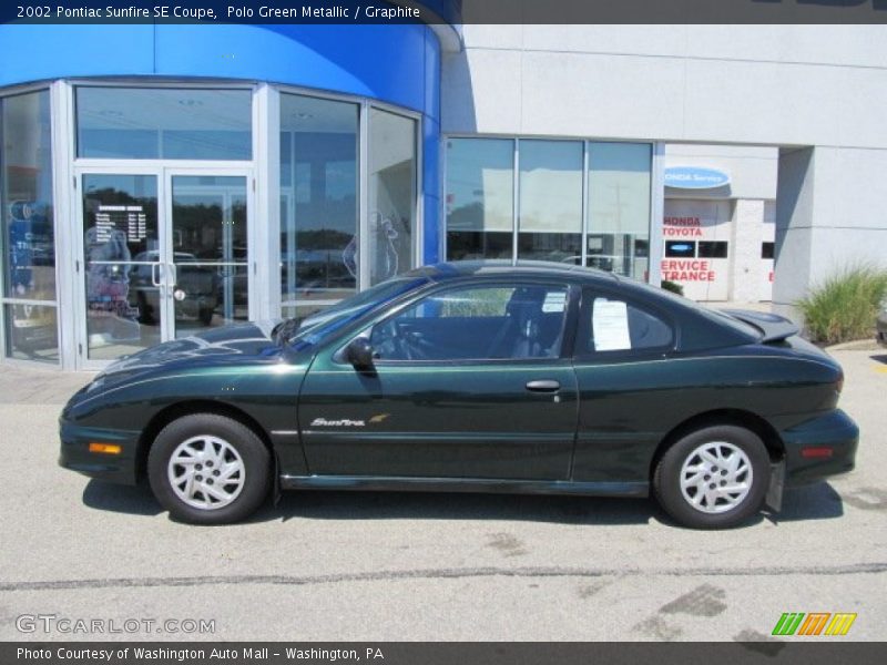 Polo Green Metallic / Graphite 2002 Pontiac Sunfire SE Coupe