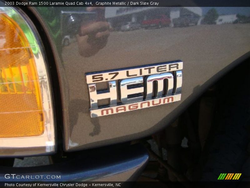 Graphite Metallic / Dark Slate Gray 2003 Dodge Ram 1500 Laramie Quad Cab 4x4