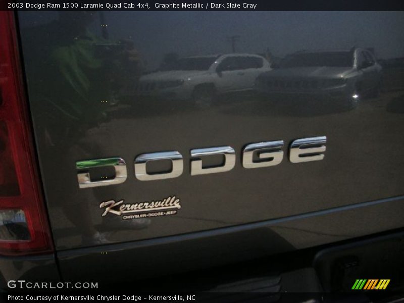 Graphite Metallic / Dark Slate Gray 2003 Dodge Ram 1500 Laramie Quad Cab 4x4