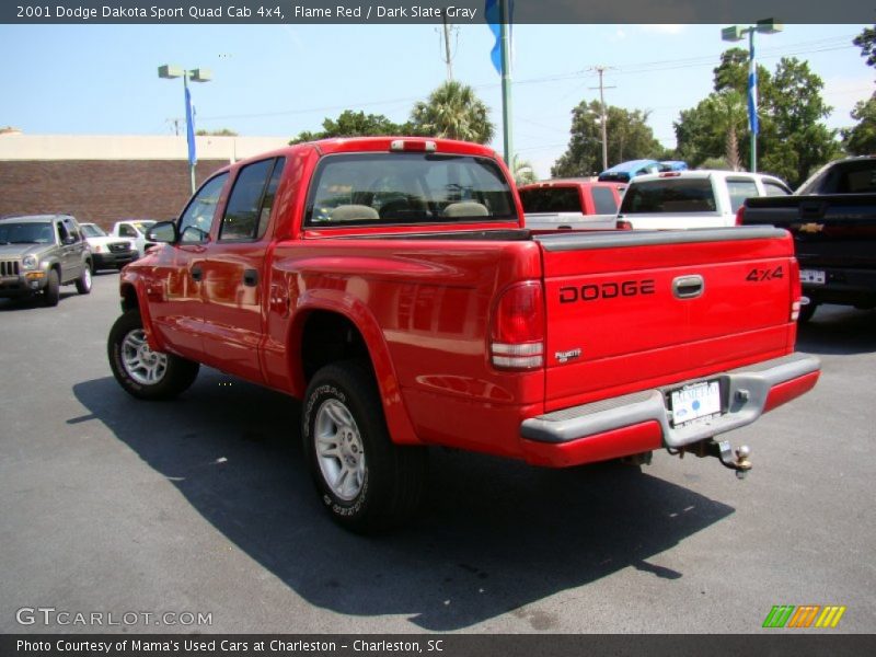 Flame Red / Dark Slate Gray 2001 Dodge Dakota Sport Quad Cab 4x4