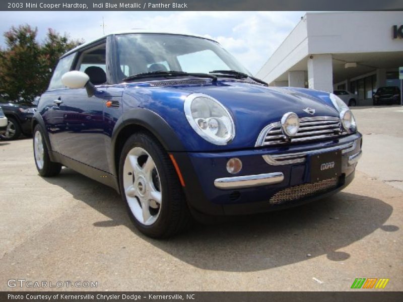 Indi Blue Metallic / Panther Black 2003 Mini Cooper Hardtop