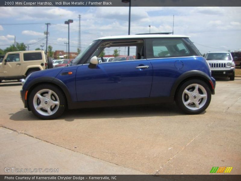 Indi Blue Metallic / Panther Black 2003 Mini Cooper Hardtop
