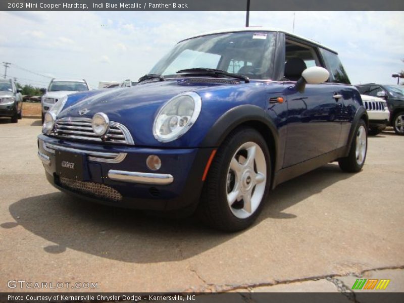 Indi Blue Metallic / Panther Black 2003 Mini Cooper Hardtop