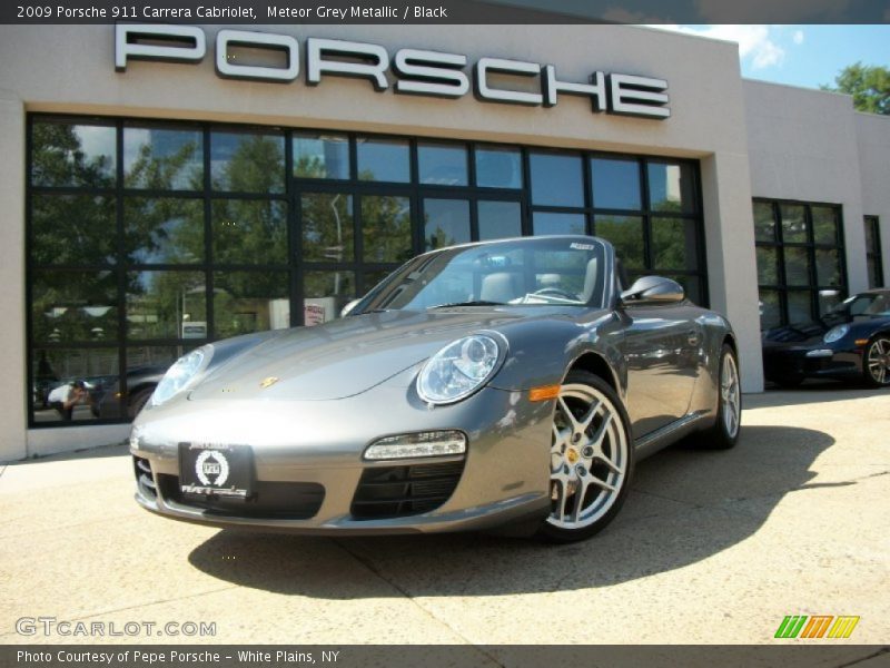 Meteor Grey Metallic / Black 2009 Porsche 911 Carrera Cabriolet