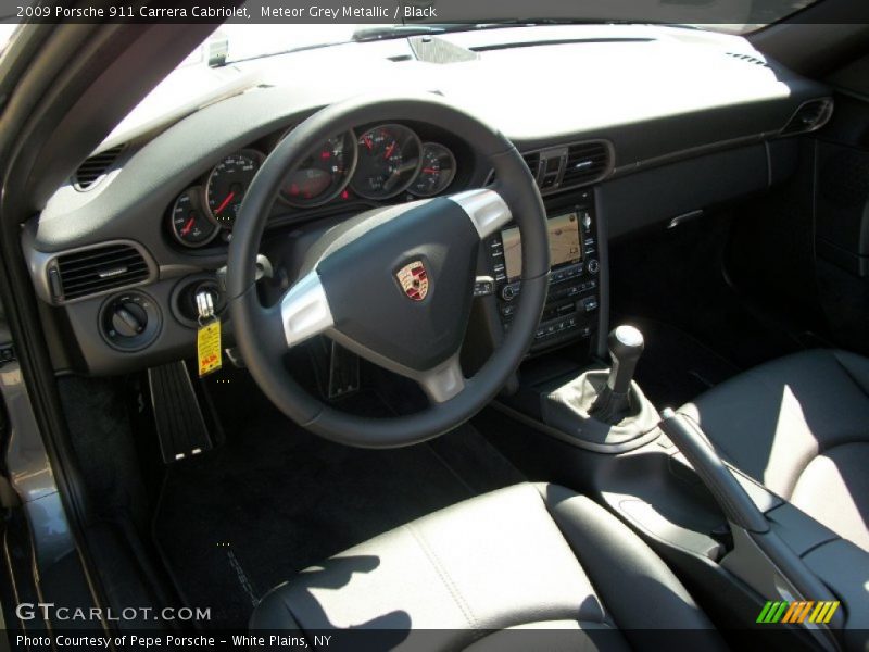 Meteor Grey Metallic / Black 2009 Porsche 911 Carrera Cabriolet