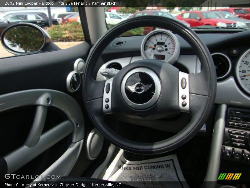 Indi Blue Metallic / Panther Black 2003 Mini Cooper Hardtop