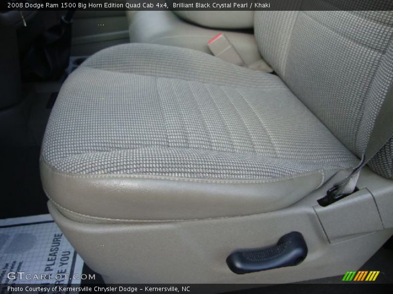 Brilliant Black Crystal Pearl / Khaki 2008 Dodge Ram 1500 Big Horn Edition Quad Cab 4x4