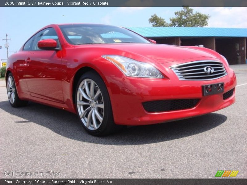 Vibrant Red / Graphite 2008 Infiniti G 37 Journey Coupe