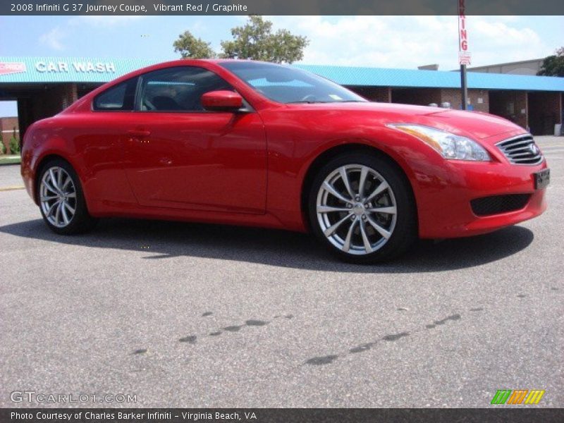 Vibrant Red / Graphite 2008 Infiniti G 37 Journey Coupe