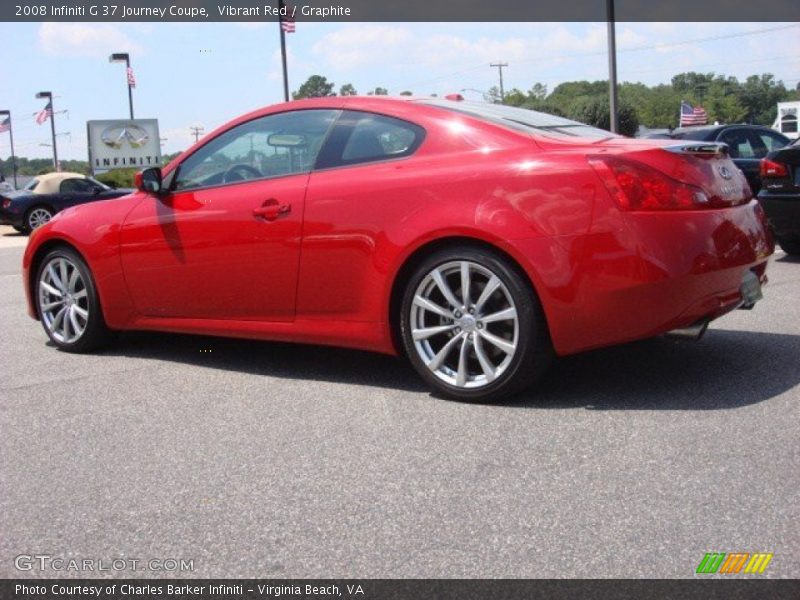 Vibrant Red / Graphite 2008 Infiniti G 37 Journey Coupe