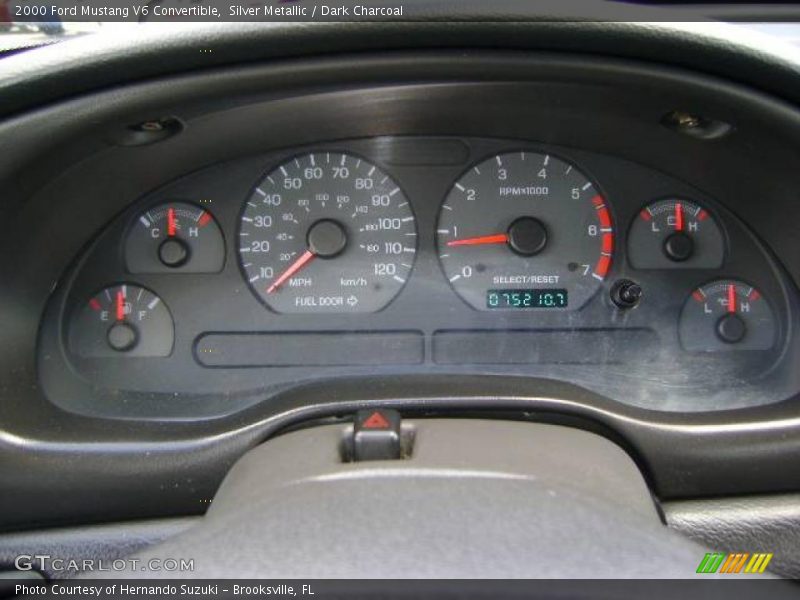 Silver Metallic / Dark Charcoal 2000 Ford Mustang V6 Convertible