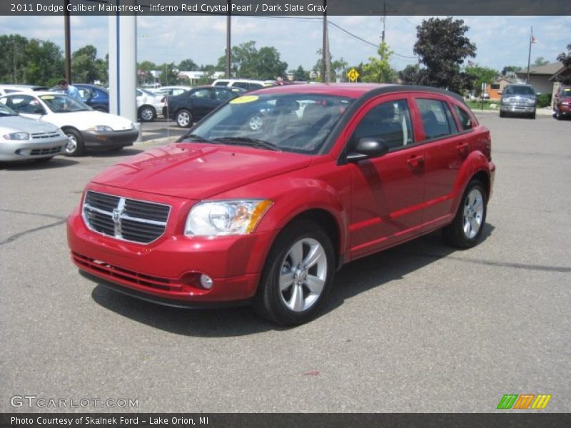 Inferno Red Crystal Pearl / Dark Slate Gray 2011 Dodge Caliber Mainstreet