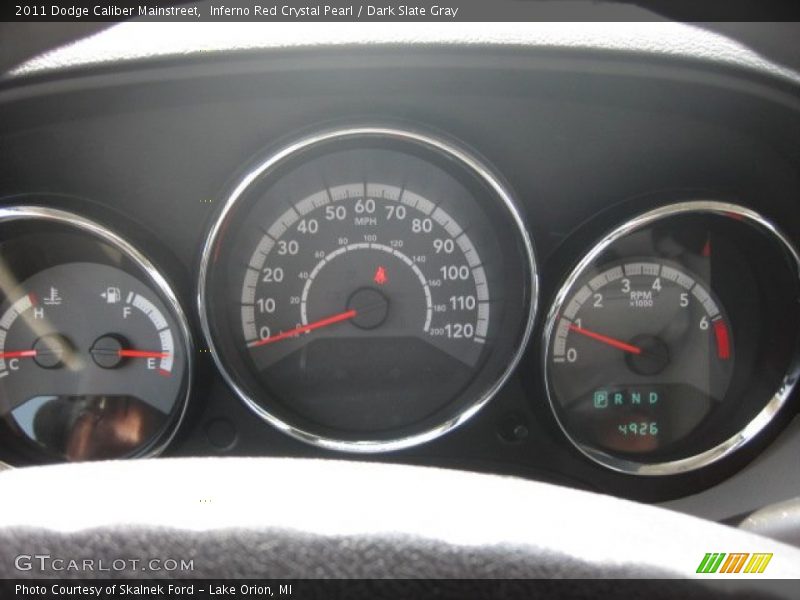 Inferno Red Crystal Pearl / Dark Slate Gray 2011 Dodge Caliber Mainstreet