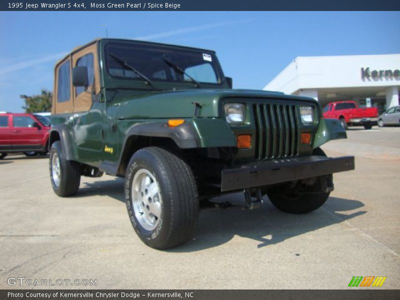 Moss Green Pearl / Spice Beige 1995 Jeep Wrangler S 4x4