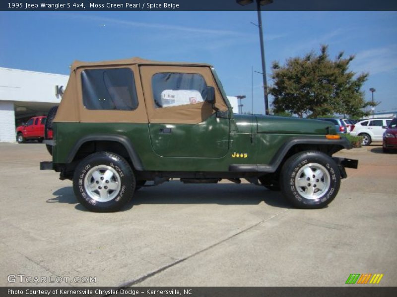 Moss Green Pearl / Spice Beige 1995 Jeep Wrangler S 4x4
