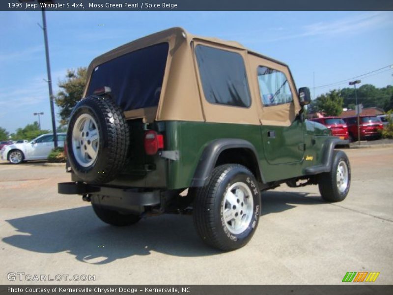 Moss Green Pearl / Spice Beige 1995 Jeep Wrangler S 4x4